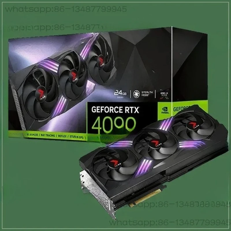 Graphics Card 24Gb Gddr6X - การ์ดกราฟิก GeForce RTX4090 OC 24GB พร้อมพัดลมสามตัว,