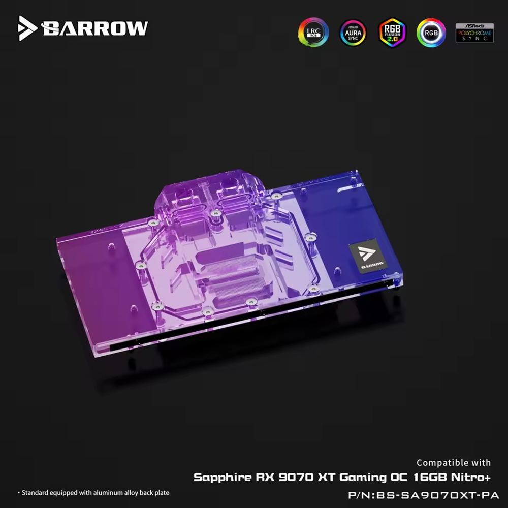 บล็อกน้ำระบายความร้อนการ์ดจอ B - Rx 9070 16Gb บทวิจารณ์และราคา