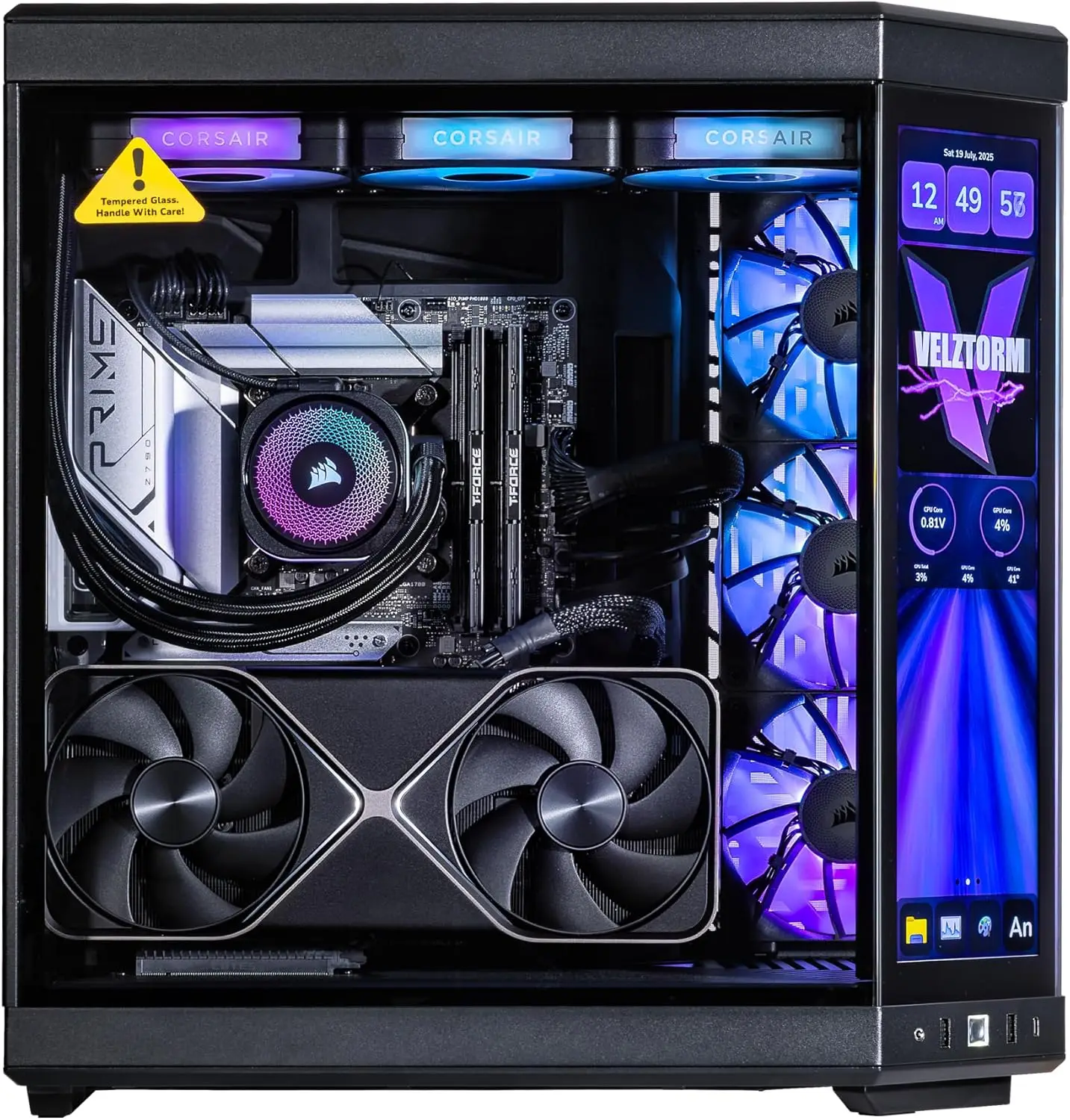 Velztorm LCD สีดำ Praetix คอมพ - Rtx 5090 32Gb บทวิจารณ์และราคา