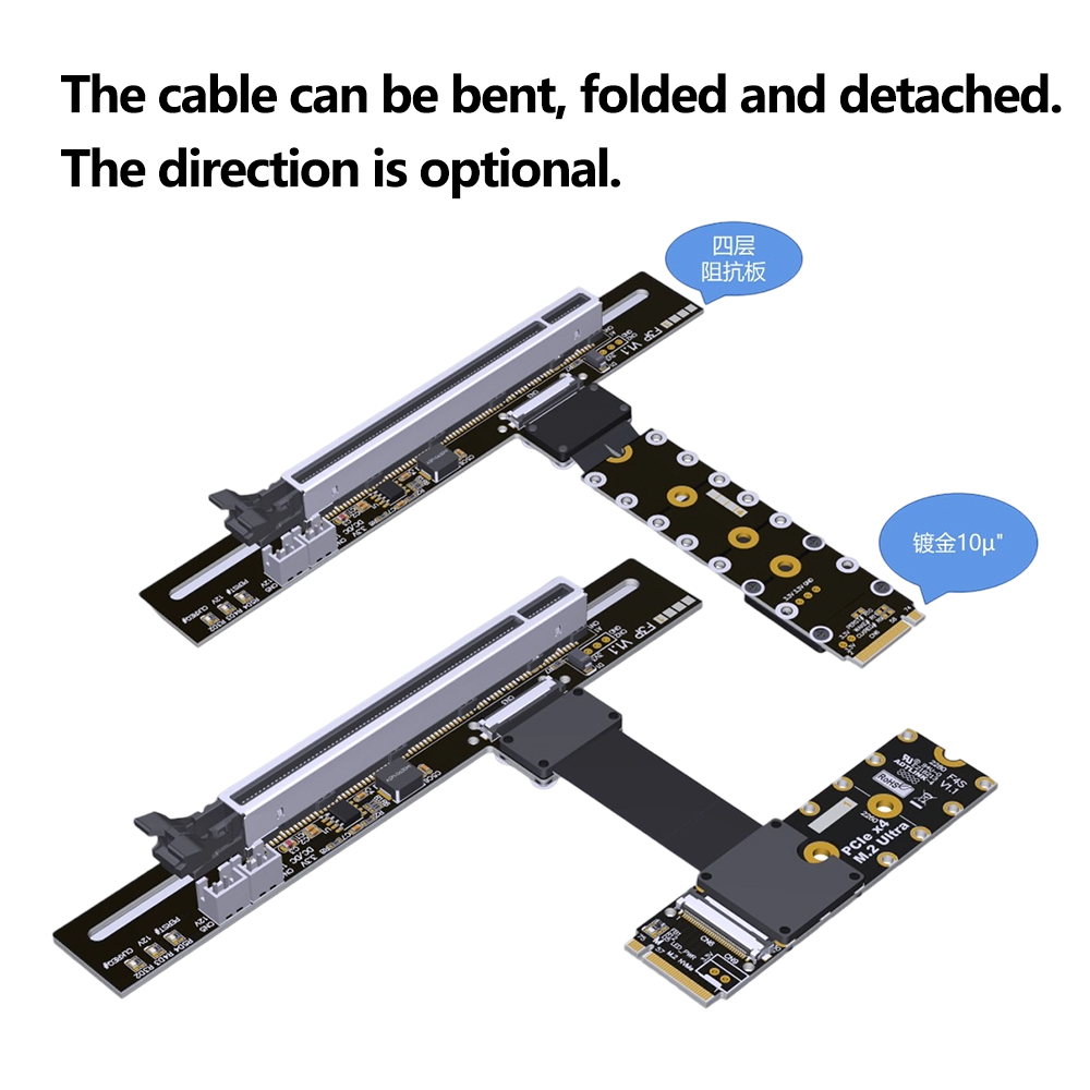 สายต่อขยายการ์ดจอ PCIe 5.0 X16 - Pcie 5.0 Gpu Riser Cable บทวิจารณ์และราคา